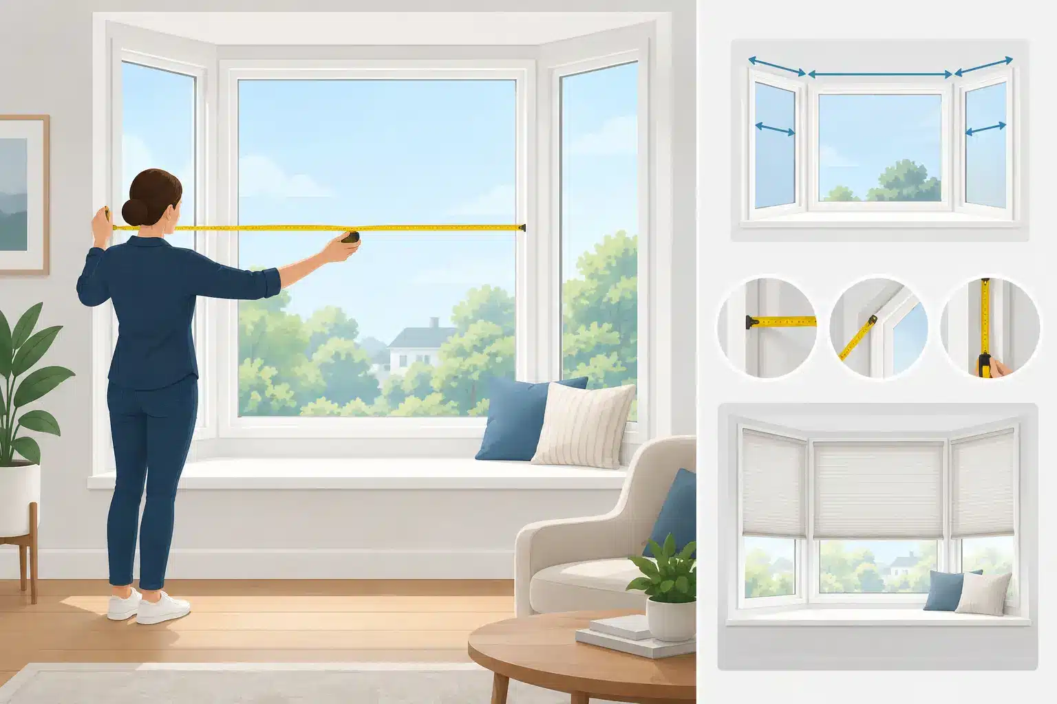 How to Measure Bay Windows for Custom Shades