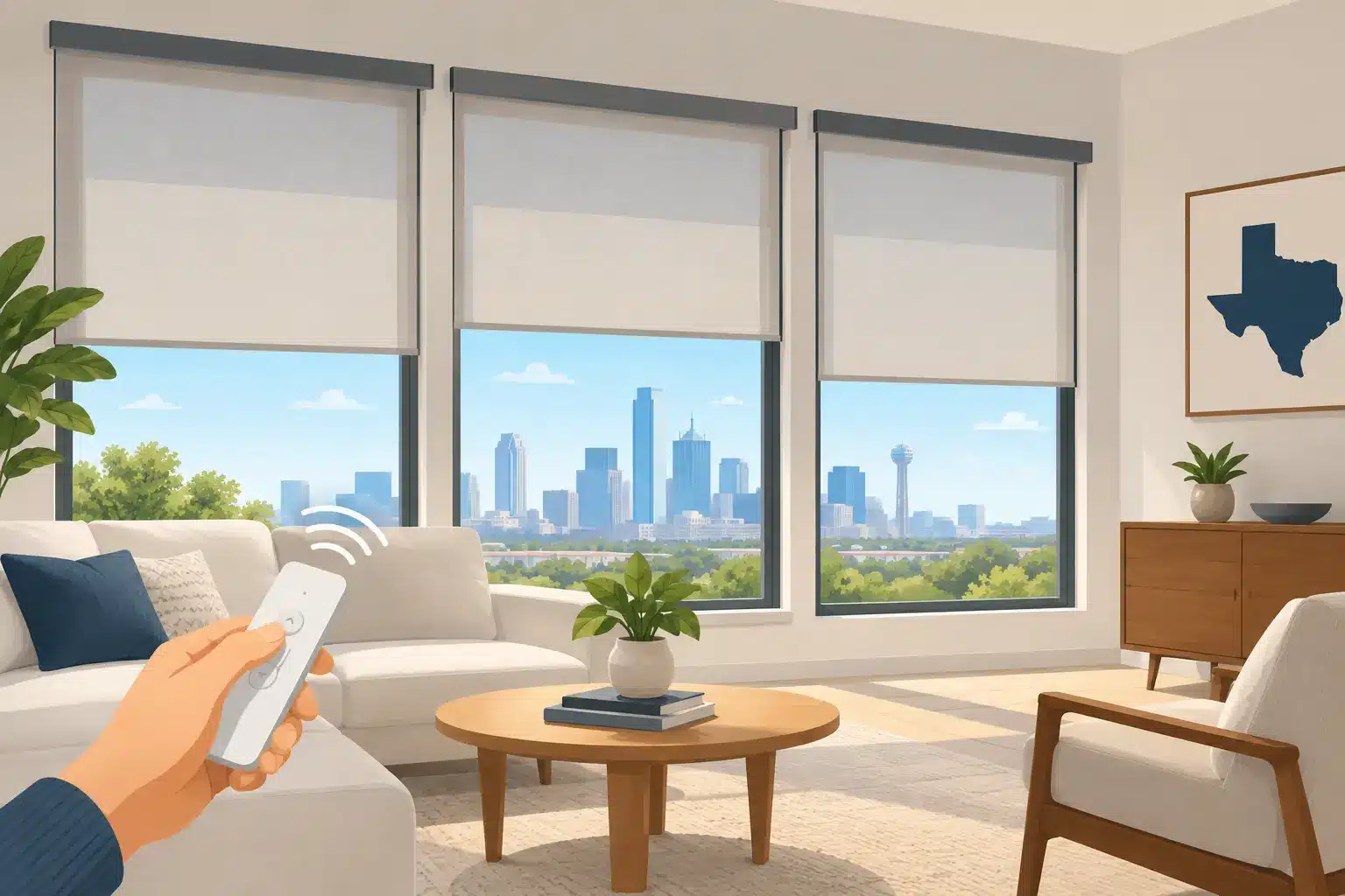 Motorized Window Shades for Easier Texas Homes Motorized Window Shades for Easier Texas Homes