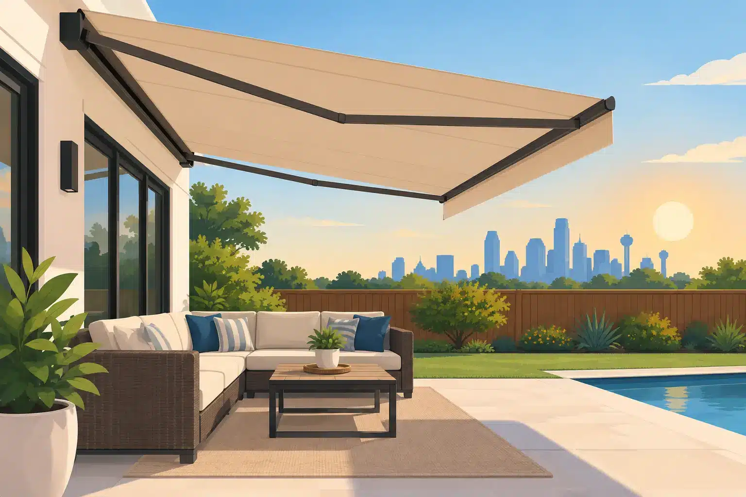 Retractable Patio Awnings for Texas Backyards